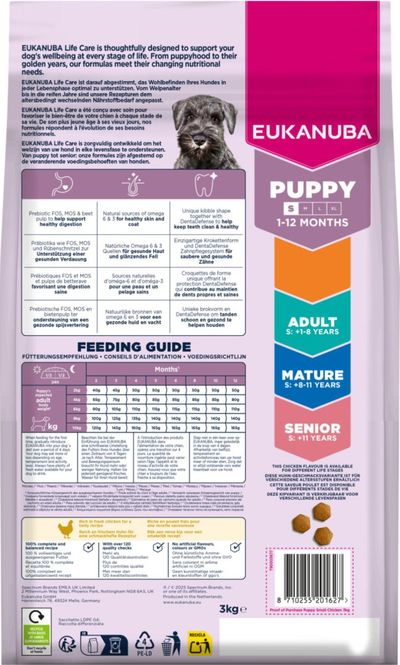 Hovedbilde EUKANUBA Hundefor Puppy Small Breed kylling 3kg