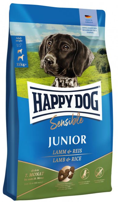 Hovedbilde Happy Dog Sensible Junior Lam & Ris 10Kg