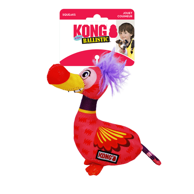 Hovedbilde Hundeleke KONG Ballistic Vibez Dodo fugl M/L