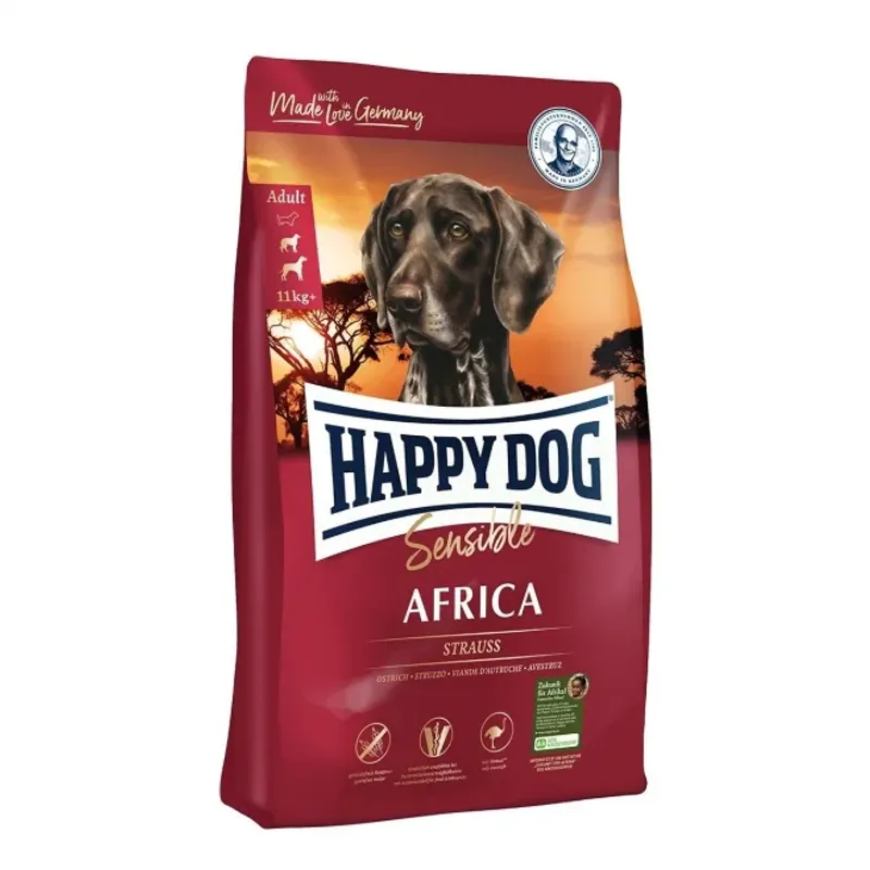 Happy Dog Sensible Africa 1Kg M/Afrikansk Struts