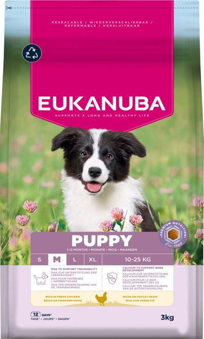 Hovedbilde EUKANUBA Hundefor Puppy Medium Breed kylling 3kg