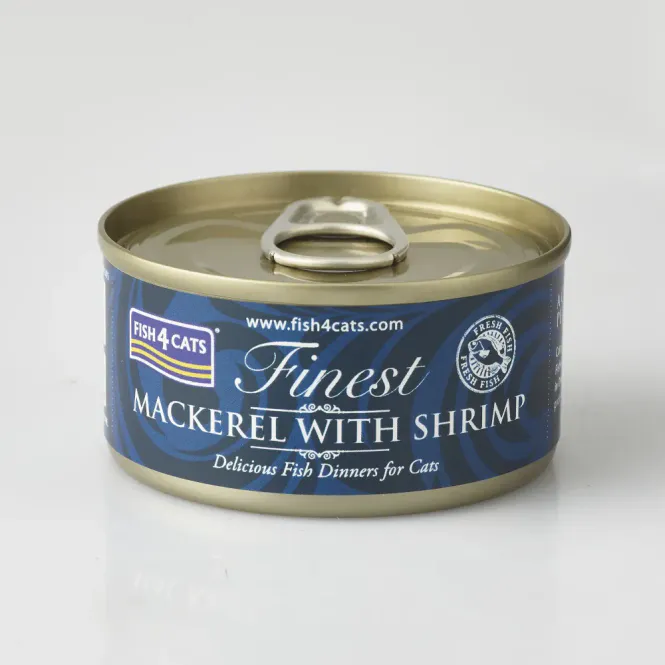 Hovedbilde F4C Cats Wet Macarel Shrimp 70 g
