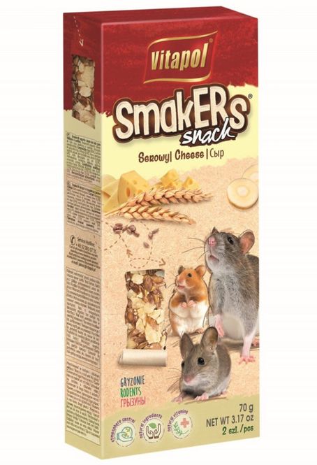 Hovedbilde Smakers Hamster/Rotte m/ Ost 2 stk