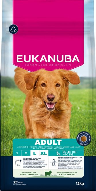Hovedbilde EUKANUBA Hundefor Adult Large Breed Lam & Ris ...