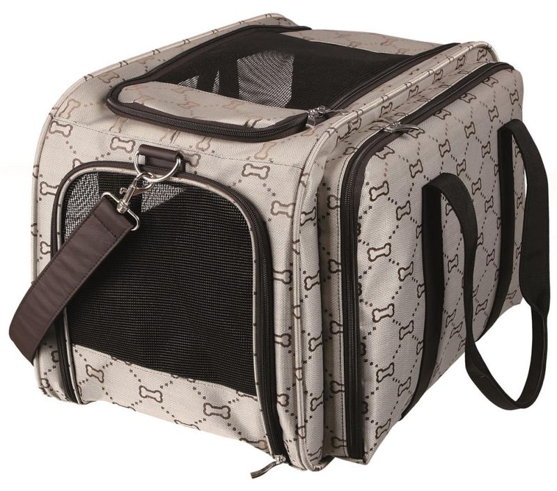 Transportbag Maxima Polyester Beige/Brun 54x33x32cm Max 8kg