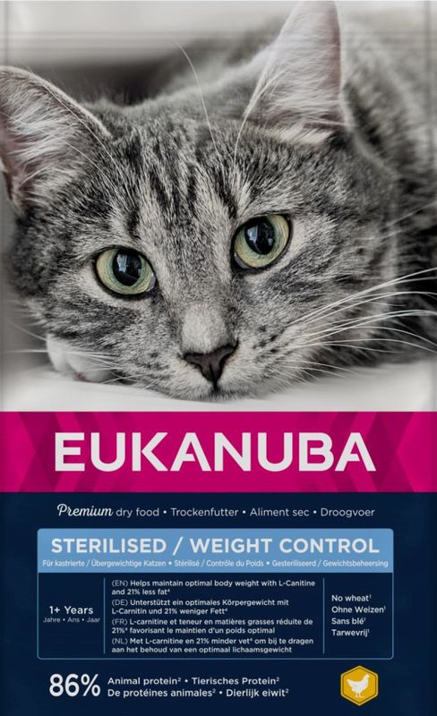 EUKANUBA Kattemat Adult Sterilisert/vektkontroll 2kg