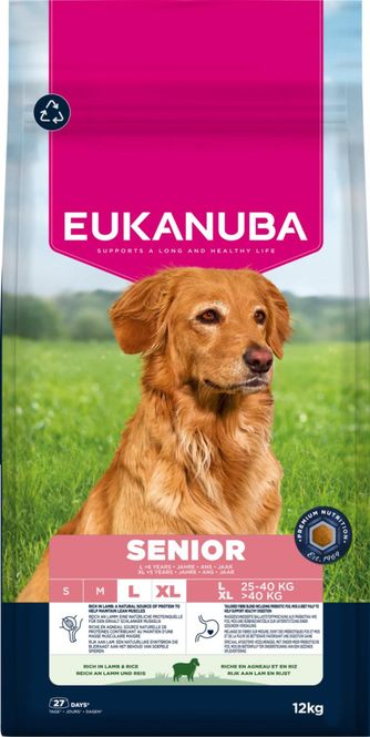 Hovedbilde EUKANUBA Hundefor Senior Large Breed Lam & Ris ...