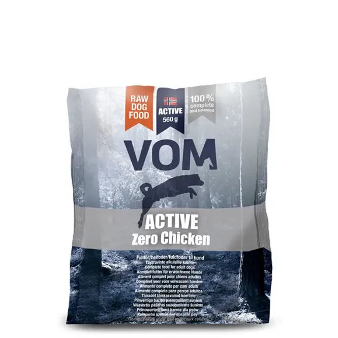 Hovedbilde VOM ACTIVE fullfôr ZERO Chicken pose 560 gram