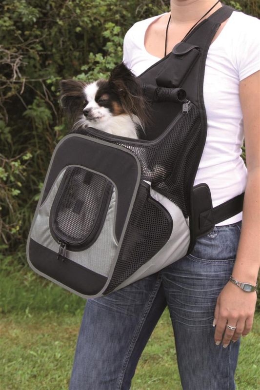 Transportbag Savina Front Carrier Polyester Sort 30x33x26cm Max 10kg
