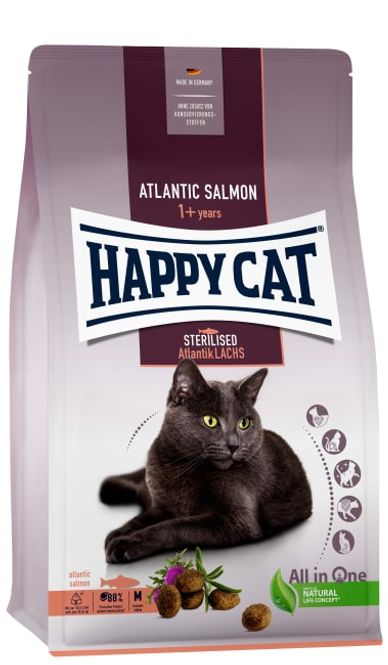 Hovedbilde Happy Cat Sterilisert Adult Atlantik-Laks 1,3Kg