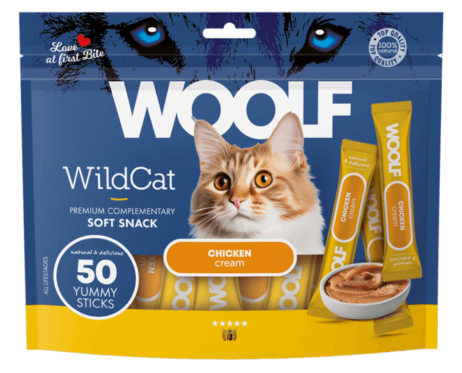 Hovedbilde WOOLF Wildcat Cream Chicken 50 Stk