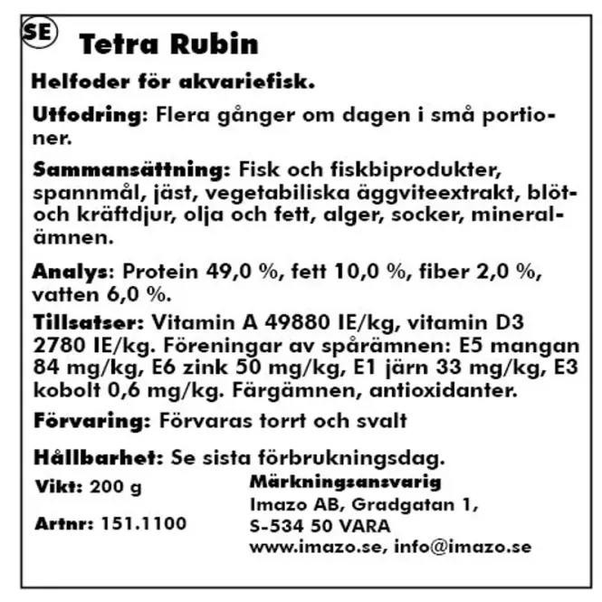 Hovedbilde TetraRubin 1 liter