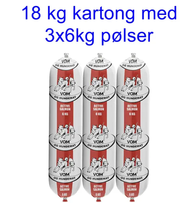 Hovedbilde VOM 18kg ACTIVE fullfôr med laks kartong