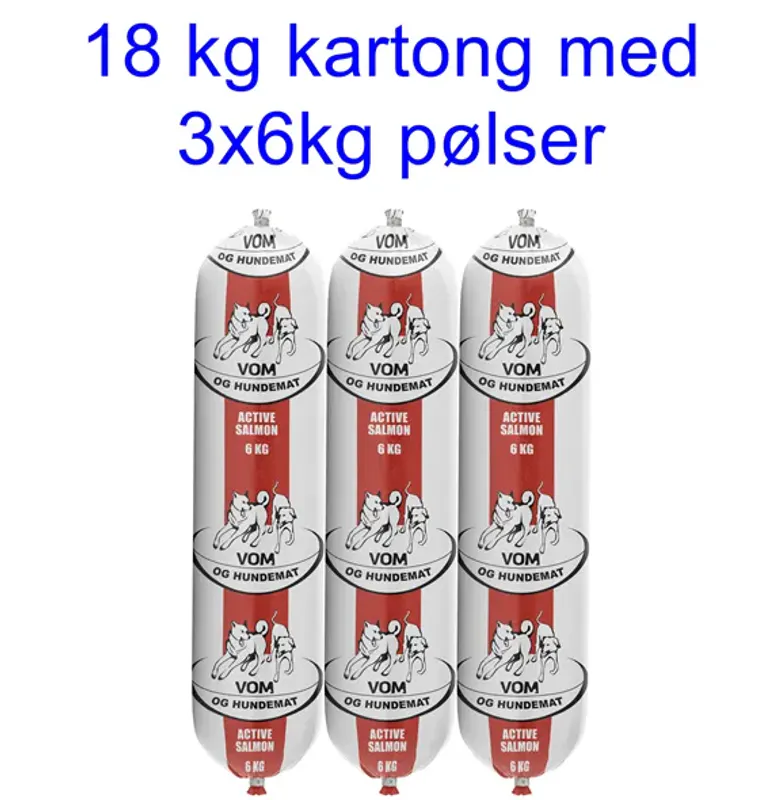 VOM 18kg ACTIVE fullfôr med laks kartong