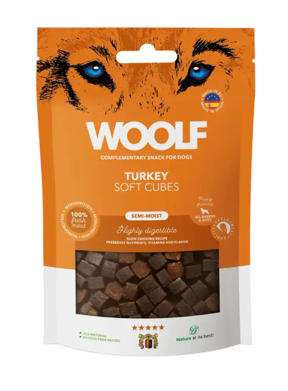 Woolf Soft Cubes kalkun 100g