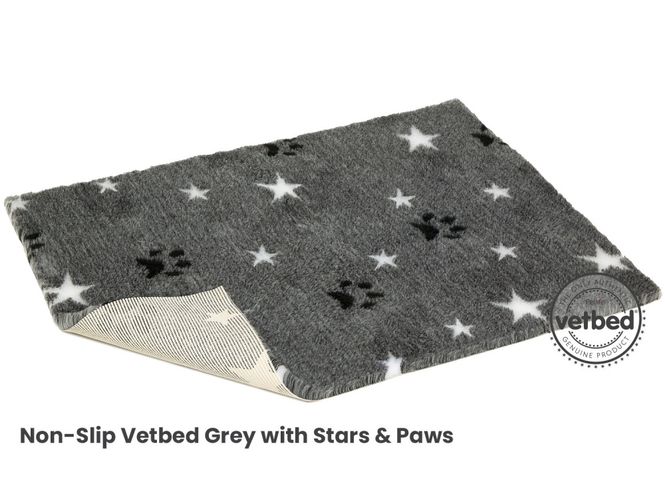 Hovedbilde VetBed Nonslip Grå Stars and Paws 150x100cm