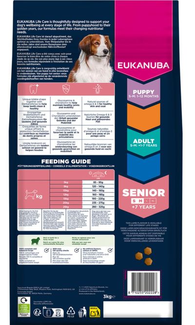 Hovedbilde EUKANUBA Hundefor Senior Small/medium Breed Lam & ...