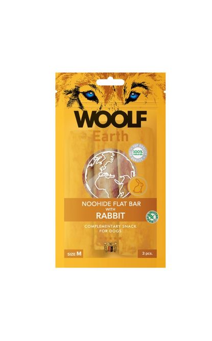 Hovedbilde WOOLF Tyggepinner Noohide M kanin filè 3 stk 14cm