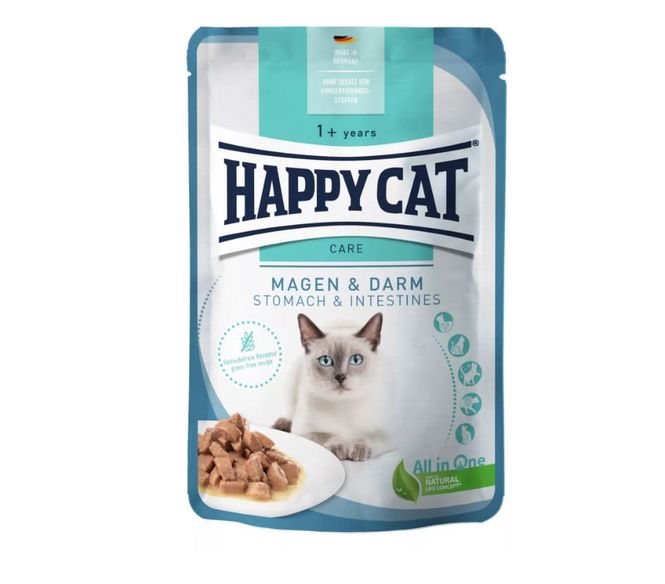 Hovedbilde Happy Cat Pouches Care Adult Mage & Tarm 85g