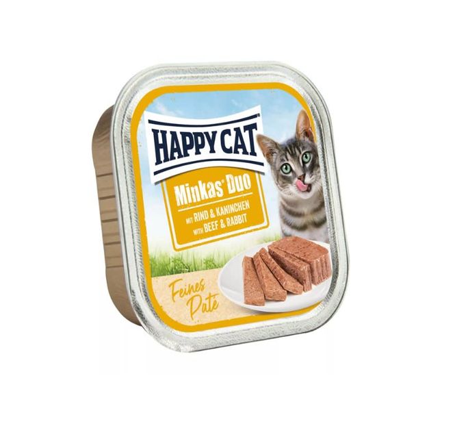Hovedbilde Happy Cat Minkas Duo Menu Okse & Kanin 100g