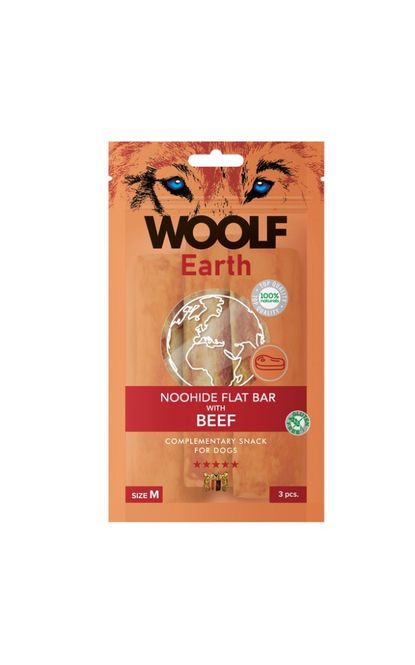 Hovedbilde WOOLF Tyggepinner Noohide M okse filè 3 stk 14cm