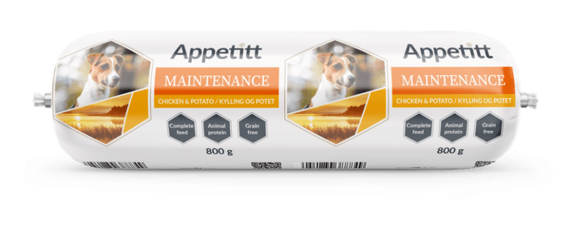 Appetitt Hundepølse Maintenance kylling 800 g