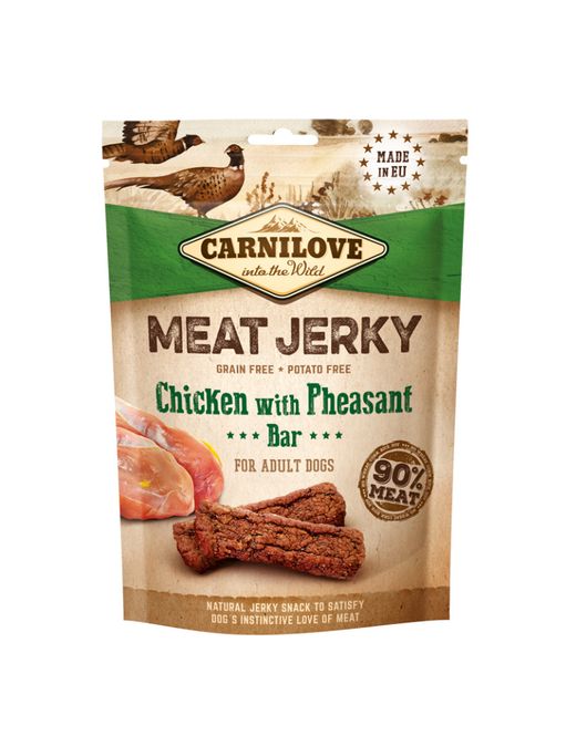 Hovedbilde Carnilove Jerky Chicken with Pheasant Bar 100 g