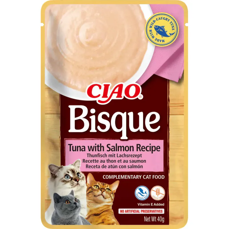 Ciao Bisque med tunfisk og laks 40g