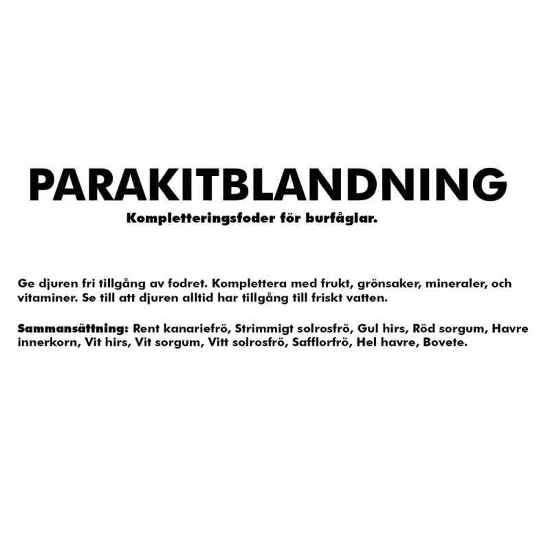 Bello Parakittblanding 3 kg