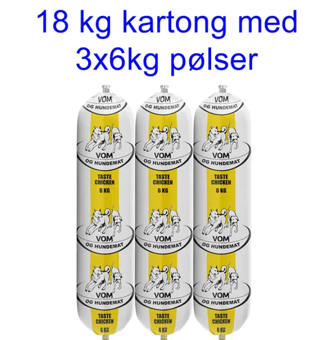Hovedbilde VOM 18kg TASTE kylling kartong