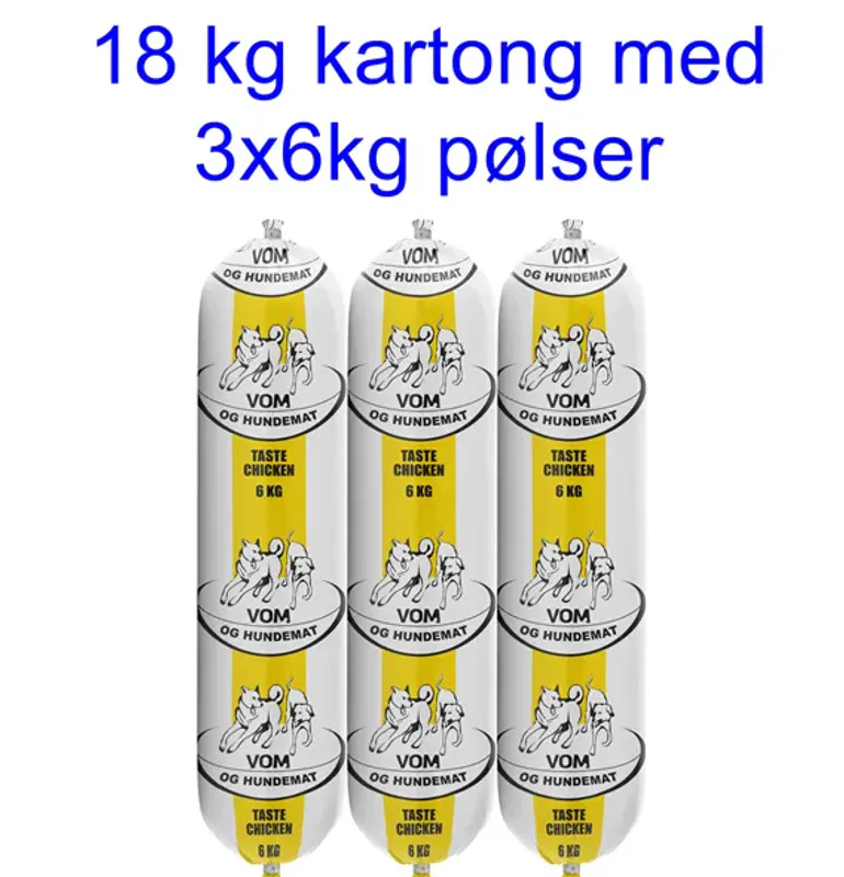 VOM 18kg TASTE kylling kartong