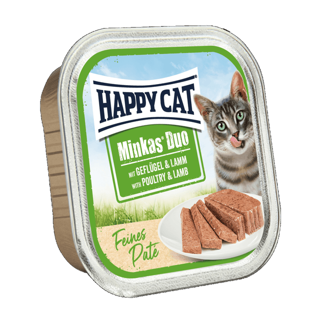 Hovedbilde Happy Cat Minkas Duo Menu Fugl & Lam 100g
